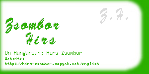 zsombor hirs business card